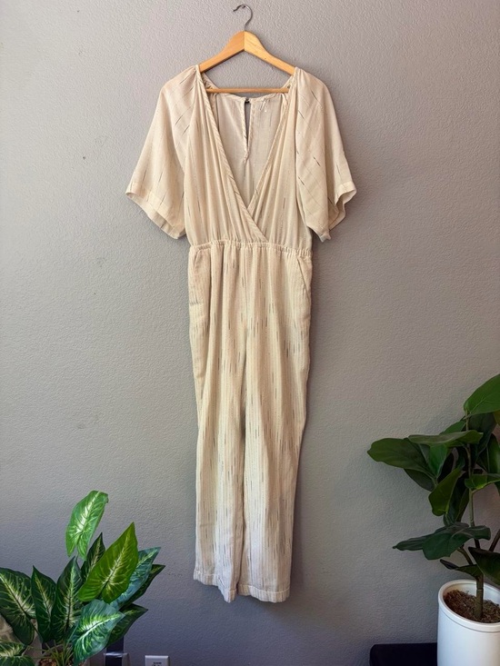 Anthropologie Pants - Anthropologie Featherbone Cream Jumpsuit